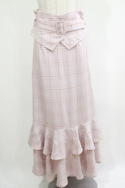 画像1: DearMyLoveRose / コルセットベルト付マーメイドスカート LL ピンク H-25-05-27-042-EL-SK-NS-ZH