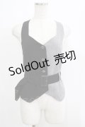 axes femme POETIQUE / ベルト付バイカラーベスト M ブラック H-25-05-27-045-AX-TO-NS-ZH