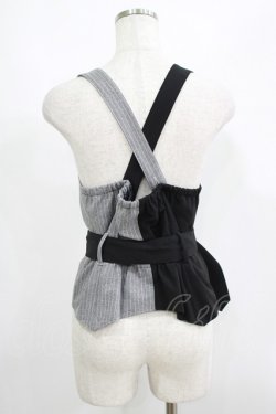 画像3: axes femme POETIQUE / ベルト付バイカラーベスト M ブラック H-25-05-27-045-AX-TO-NS-ZH