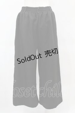 画像2: NieR Clothing / 刺繍ワイドパンツ  黒 H-25-05-27-1035-PU-PA-KB-ZT197