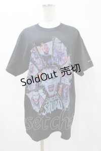 MILKBOY / SUICIDE SQUAD LOGO TEE L ブラック H-25-05-27-1042-MB-TO-KB-ZH