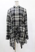 GADGET GROW / チェックロングシャツ  黒 H-25-05-27-1046-GO-BL-KB-ZH