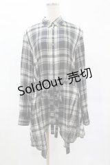 GADGET GROW / チェックロングシャツ  黒 H-25-05-27-1046-GO-BL-KB-ZH