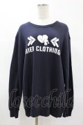 NieR Clothing / プリントLONG CUTSEW  ネイビー H-25-05-27-1049-PU-TO-KB-ZH