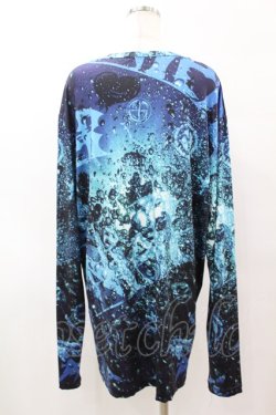 画像2: NieR Clothing / プリントLONG CUTSEW  ブルー H-25-05-27-1050-PU-TO-KB-ZH