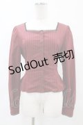 Sheglit / スクエアネックブラウス M ボルドー H-25-05-27-1054-EL-TO-KB-ZH