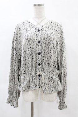画像1: MARBLE / カーディガン M~L ブラック/オフ H-25-05-27-1060-GO-TO-NS-ZH