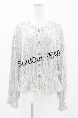 画像1: MARBLE / カーディガン M~L ブラック/オフ H-25-05-27-1060-GO-TO-NS-ZH