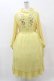画像1: Jane Marple / クレープジョーゼットThistle embroideryドレス  イエロー H-25-05-27-1007-JM-OP-KB-ZH (1)