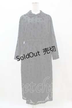 画像1: Jane Marple / Queen Aliceリボントリムドレス  ブラック H-25-05-27-1010-JM-OP-KB-ZH