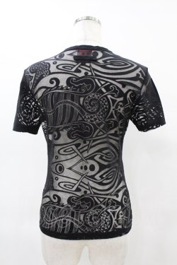 画像2: Jean Paul GAULTIER / オパール加工シアートップス 40 ブラック H-25-05-27-1002-GO-TO-KB-ZH