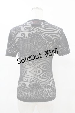 画像2: Jean Paul GAULTIER / オパール加工シアートップス 40 ブラック H-25-05-27-1002-GO-TO-KB-ZH