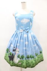 Leur Getter / Dolly Poodleノースリーブワンピース  サックス H-25-05-27-1014-LU-OP-KB-ZH