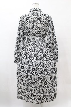 画像2: merry jenny / 2トーンフラワーシャツワンピース  ブラック H-25-05-27-1024-LO-OP-KB-ZH