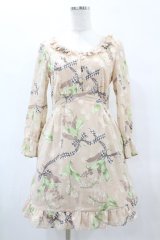 MILK / Lilybellシアードレス  ハニーベージュ H-25-05-27-1029-ML-OP-NS-ZT192