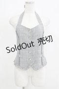 axes femme POETIQUE / ホルターフリルベスト M ブラック H-25-05-27-048-AX-TO-NS-ZH