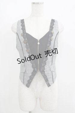 画像1: axes femme POETIQUE / フロントジップショートベスト M ブラック H-25-05-27-050-AX-TO-NS-ZH
