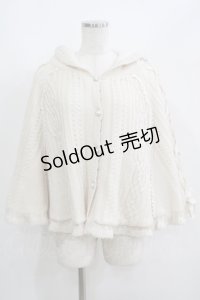 axes femme POETIQUE / 裏ボアニットポンチョ M オフ H-25-05-27-051-AX-JA-NS-ZH