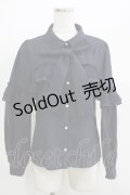 axes femme POETIQUE / フリルデコレーションブラウス M ネイビー H-25-05-27-054-AX-BL-NS-ZH