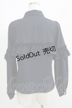 画像3: axes femme POETIQUE / フリルデコレーションブラウス M ネイビー H-25-05-27-054-AX-BL-NS-ZH