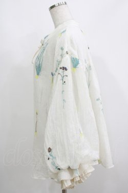 画像2: Miss Egg（海外ロリータブランド） / 庭園の花の刺繍ヴィクトリアンブラウス M オフ H-25-05-27-055-GO-BL-NS-ZH