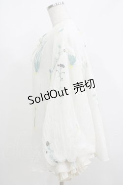 画像2: Miss Egg（海外ロリータブランド） / 庭園の花の刺繍ヴィクトリアンブラウス M オフ H-25-05-27-055-GO-BL-NS-ZH