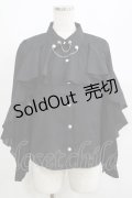 axes femme POETIQUE / ダークロマンスフリルブラウス M ブラック H-25-05-27-056-AX-BL-NS-ZH