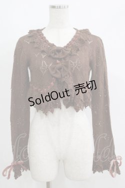 画像1: Angelic Pretty / Dolly Ribbon ニットボレロ Free ブラウン H-25-05-27-061-AP-TO-NS-ZH