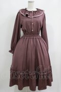 m petit by misako / バラレースフリルワンピース L ダークピンク H-25-05-27-006-LO-OP-NS-ZH