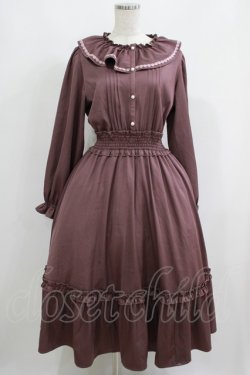 画像1: m petit by misako / バラレースフリルワンピース L ダークピンク H-25-05-27-006-LO-OP-NS-ZH