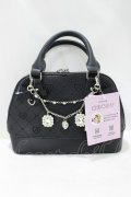 Lovely Tency / 眞白ありすコラボ/ビジューチェーン付きモノグラムバッグ  ブラック H-25-05-27-066-GO-BG-NS-ZH