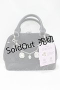 Lovely Tency / 眞白ありすコラボ/ビジューチェーン付きモノグラムバッグ  ブラック H-25-05-27-066-GO-BG-NS-ZH