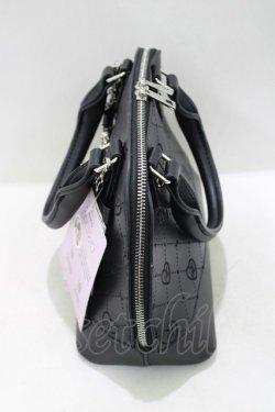 画像2: Lovely Tency / 眞白ありすコラボ/ビジューチェーン付きモノグラムバッグ  ブラック H-25-05-27-066-GO-BG-NS-ZH
