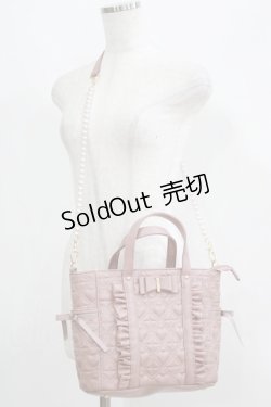 画像1: FLC / MINA*キルトリボン2WAYバッグ  ピンク H-25-05-27-070-LO-BG-NS-ZH
