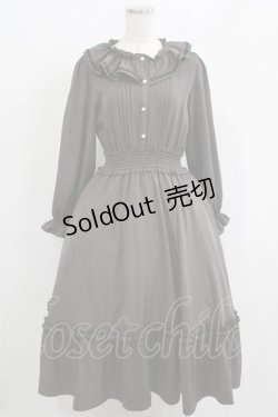 画像1: m petit by misako / バラレースフリルワンピース L チャコール H-25-05-27-007-LO-OP-NS-ZH