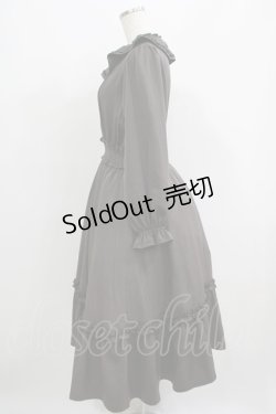 画像2: m petit by misako / バラレースフリルワンピース L チャコール H-25-05-27-007-LO-OP-NS-ZH