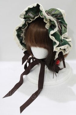 画像1: ALICE and the PIRATES / Wicked Queen's Poison cellar柄 ボンネット Free グリーン H-25-05-27-080-PA-AC-NS-ZH