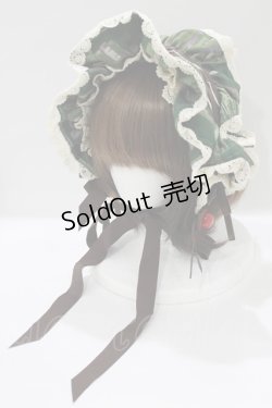 画像1: ALICE and the PIRATES / Wicked Queen's Poison cellar柄 ボンネット Free グリーン H-25-05-27-080-PA-AC-NS-ZH
