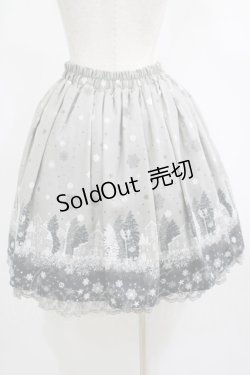 画像3: axes femme / 雪降る街柄ミドルスカート M グレー H-25-05-27-015-AX-SK-NS-ZH