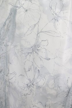 画像4: axes femme / 線画花柄レイヤードスカート M サックス H-25-05-28-023-AX-SK-NS-ZH
