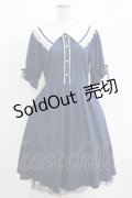 axes femme POETIQUE / フリルセーラーカラーワンピース M ネイビー H-25-05-28-025-AX-OP-NS-ZH