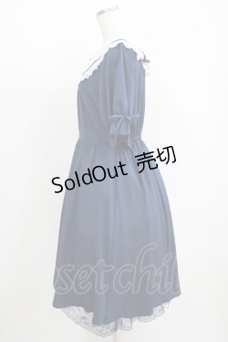 画像2: axes femme POETIQUE / フリルセーラーカラーワンピース M ネイビー H-25-05-28-025-AX-OP-NS-ZH