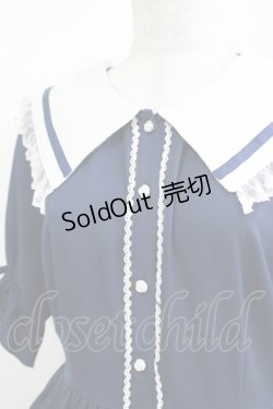 画像4: axes femme POETIQUE / フリルセーラーカラーワンピース M ネイビー H-25-05-28-025-AX-OP-NS-ZH