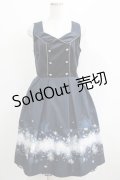 axes femme POETIQUE / スノークリスタルノースリワンピース M ネイビー H-25-05-28-027-AX-OP-NS-ZH