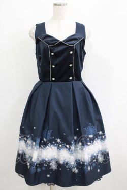 画像1: axes femme POETIQUE / スノークリスタルノースリワンピース M ネイビー H-25-05-28-027-AX-OP-NS-ZH