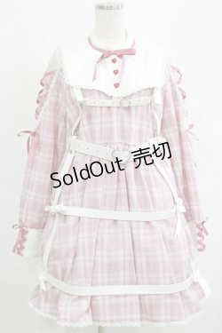 画像1: DearMyLove / クリノリン風ハーネスワンピース L ピンク H-25-05-28-029-EL-OP-NS-ZH