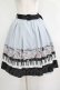 画像1: axes femme POETIQUE / ベルト付猫とピアノ柄スカート M グレー H-25-05-28-030-AX-SK-NS-ZH (1)