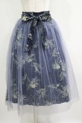 axes femme / ミュゲフルール柄プリーツスカート Free ネイビー H-25-05-28-031-AX-SK-NS-ZH