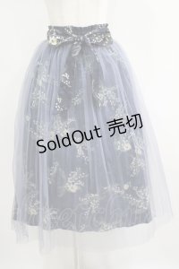 axes femme / ミュゲフルール柄プリーツスカート Free ネイビー H-25-05-28-031-AX-SK-NS-ZH