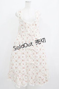 画像1: metamorphose / 花柄Aラインジャンパースカート Free オフ H-25-05-28-003-ME-OP-NS-ZH